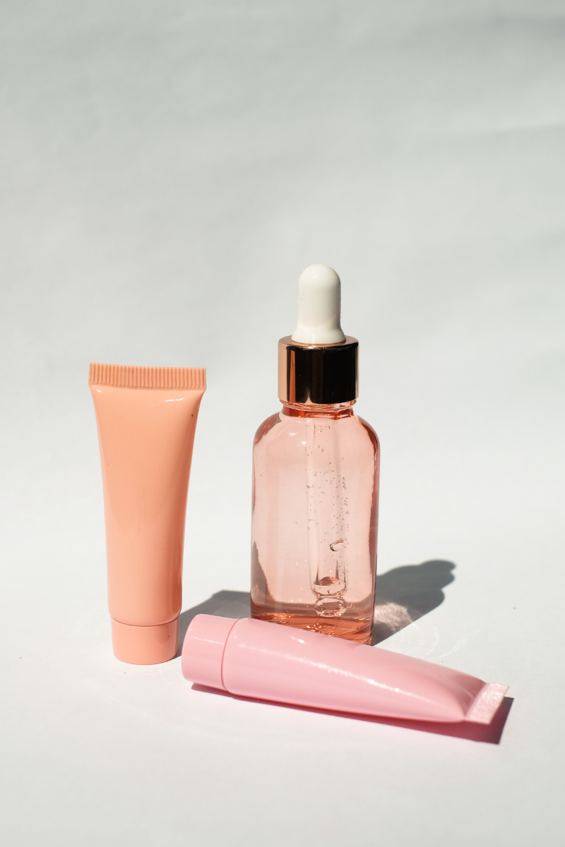 three beauty products